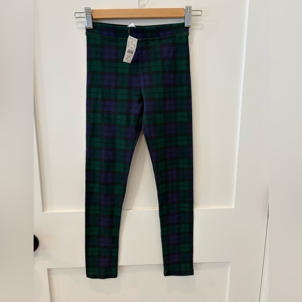 NWT girls Crewcuts tartan leggings